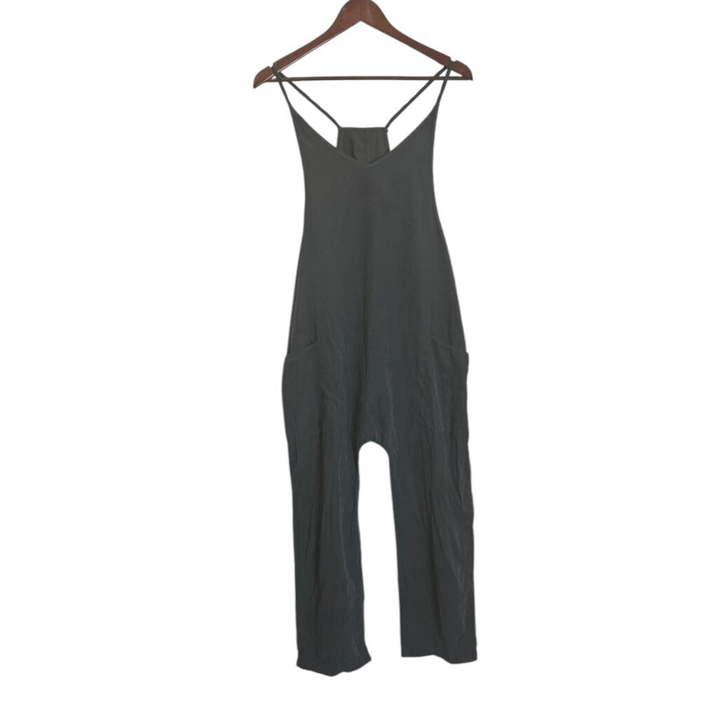 Gray Jumpsuit Overalls Dungarees Romper Size L Pockets Baggy Oversized Long